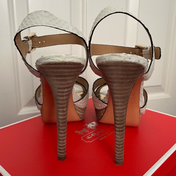 Coach Dani Snake Cut Heels Size 8 - Picture 7 of 16